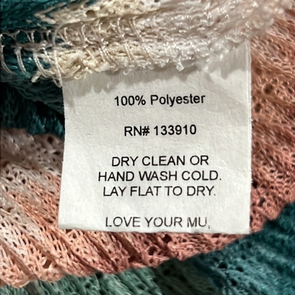 Show Me Your MuMu Top L Catch Waves Daytime Pullover Stripes Bell Sleeves Boho - Picture 11 of 11